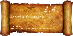 Ludwig Angyalka névjegykártya